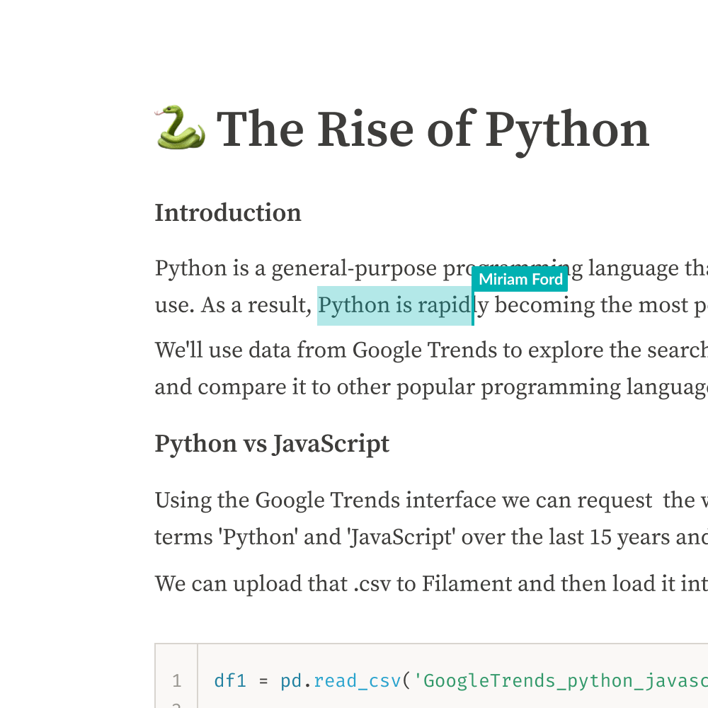 Animated gif of application feature